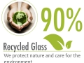 90% Recycled Glass