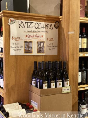 Rutz Cellars Sign and Wine