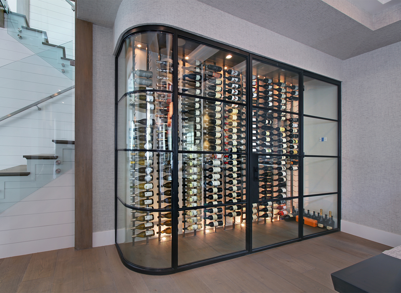 VintageView Glass-Enclosed Wine Room by Vintage VineView / Courtesy Wine Enthusiast