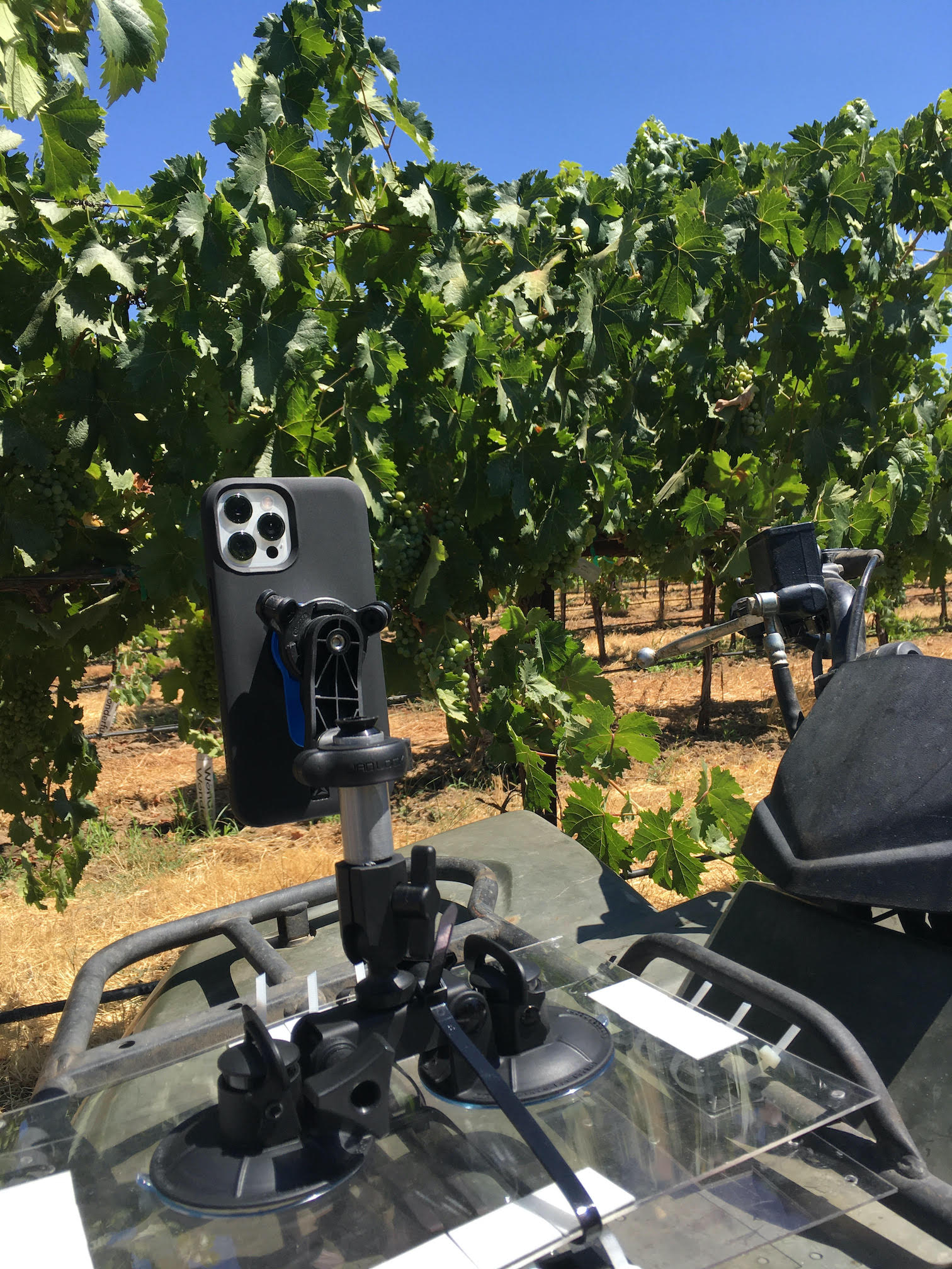 Rover Vision—Gather canopy moisture data from a whole vineyard with a quick ride on an ATV or tractor. 