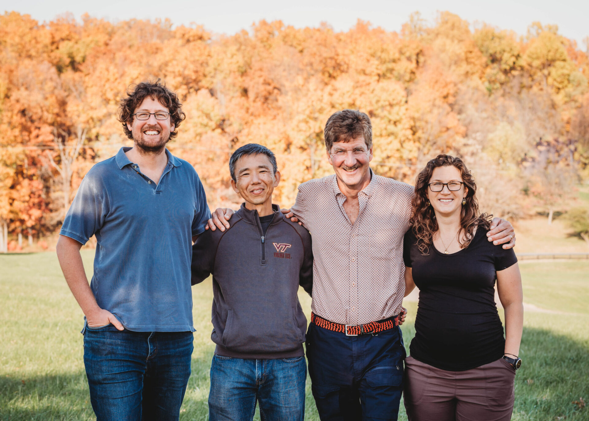Tony Wolf and the Virginia Tech viticultural team, October 2021
