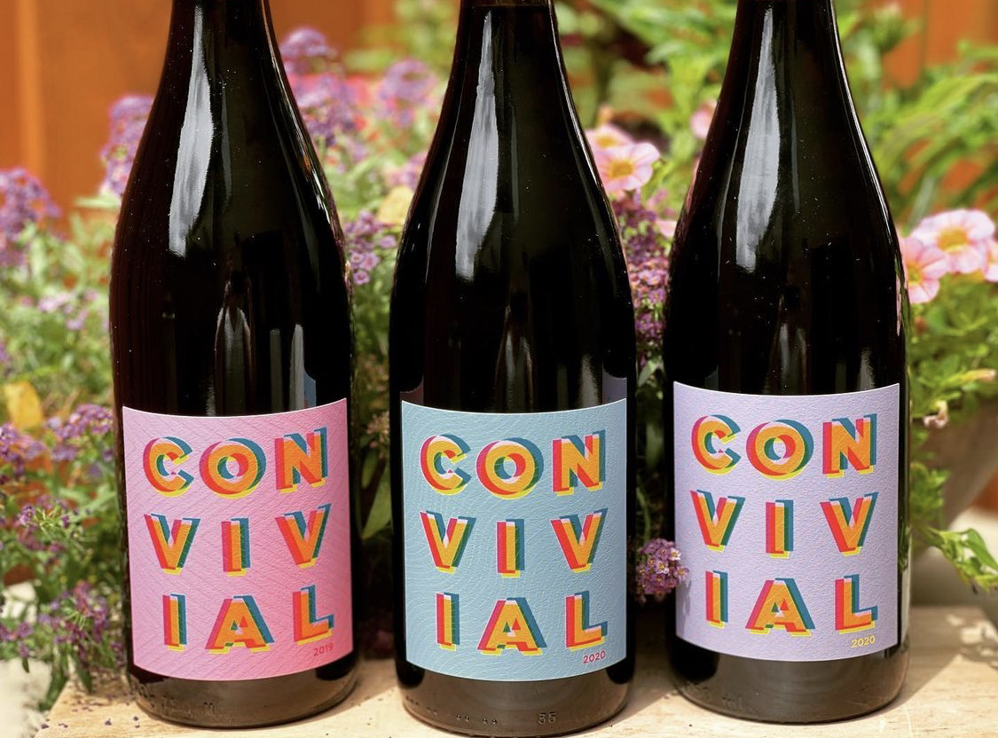 Grochau Cellars' labels convey energy and vibrancy. / Photo Credit: Michelle Williams