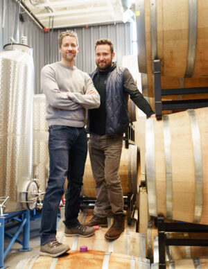 Kevin Webber, Carboy CEO, and Tyzok Wharton, head winemaker