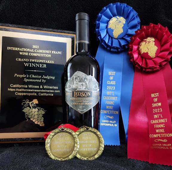 2019 Ledson Moon Mountain District Cabernet Franc Takes Home the Top Awards at the Prestigious 4th Annual International Cabernet Franc Competition (People’s Choice Judging)
