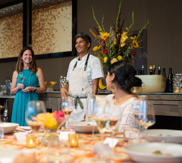 For its Shifting the Lens series, J Vineyards & Winery (E. & J. Gallo) tapped Chef and Culinary Influencer Preeti Mistry to celebrate diversity in California’s wine country through non-traditional wine and food pairings and candid conversations. Chef Preeti is shown here with J Winemaker Nicole Hitchcock